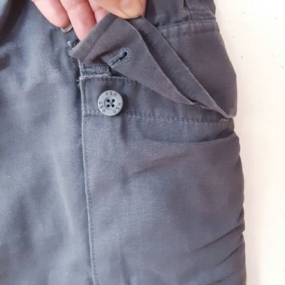 R&R Gray Cotton Canvas Cargo Shorts - Picture 6 of 12